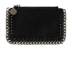 Stella Mccartney Falabella Zipped Card Holder, Faux Leather, Blk, MII, 3*